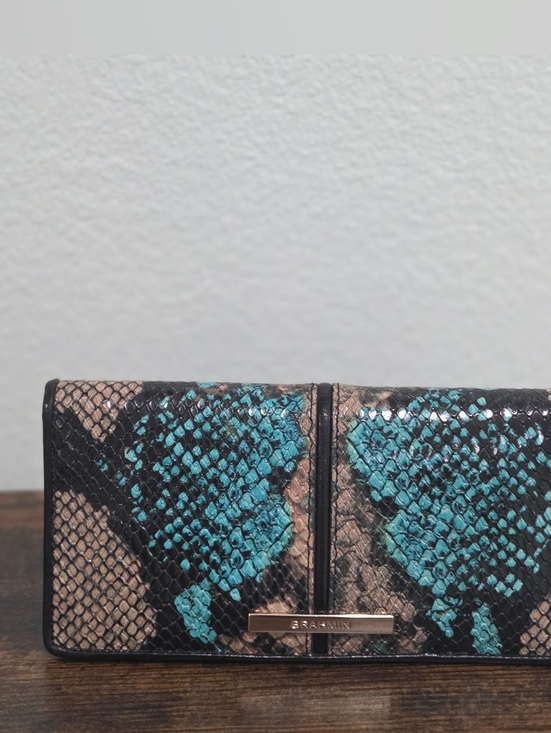 Brahmin Celia Bird of Paradise Frontera Snake Embossed Leather Satchel & Wallet - Picture 9 of 16